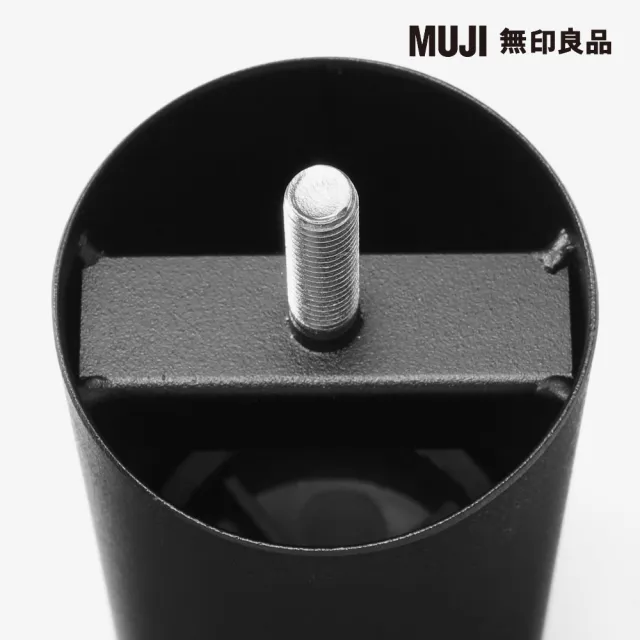 【MUJI 無印良品】沙發本體/2.5人座/羽毛獨立筒/高椅背型/棉丹寧/深藍+鋼製腳/12cm/黑色/M(大型家具配送)