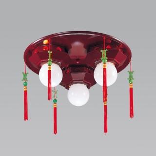 朱丹3燈吸頂燈1003(神明廳/宮廟/中式風格商業空間)