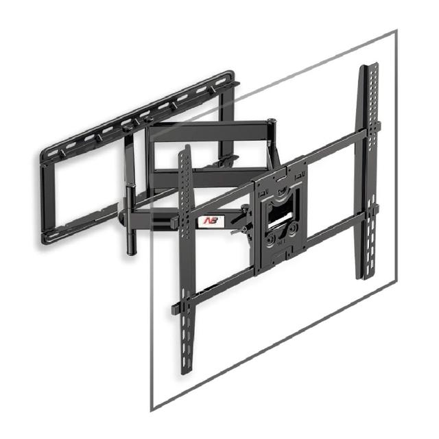 NORTH BAYOU NB-SP5 懸臂式電視壁掛架專為75吋、78吋、80吋、85吋及以上大型電視設計，最大承重90.9kg，採用SPCC高強度鋼板材質，確保穩固耐用。符合VESA規格40x40cm～80x60cm（支援30x30），黑色系外觀簡約大方，適合居家或商用空間。中國原產地，享1年保固，讓您安心安裝大型電視，提升觀影體驗。關鍵特點：高承重、抗震設計、易安裝，完美解決大型電視壁掛需求。