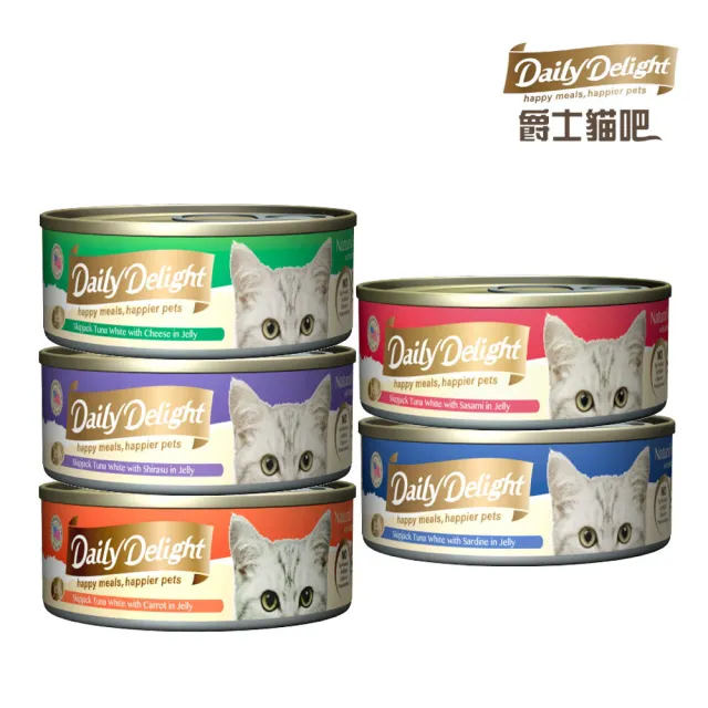 【Daily Delight 爵士貓吧】機能化毛餐 80g*24罐組(貓罐 副食)