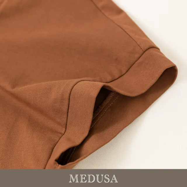 【MEDUSA 曼度莎】現貨-造型小口袋色塊拼接休閒Tee（M-2L）｜女短袖T恤 女休閒上衣(301-54101)