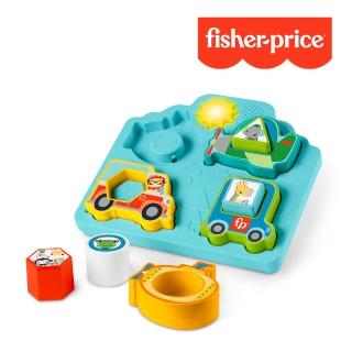 【Fisher price 費雪】交通工具聲光拼圖組(角色扮演/嬰兒玩具/彌月禮/新生兒)