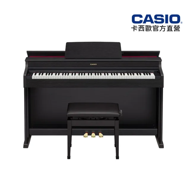 【CASIO 卡西歐】原廠直營數位鋼琴AP-470BK-S100黑色(含升降椅+耳機)