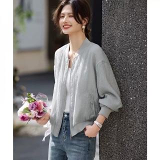 【Very Buy 非常勸敗】預購/輕薄透氣棒球服外套女夏季休閒簡約寬鬆顯瘦防曬遮陽上衣