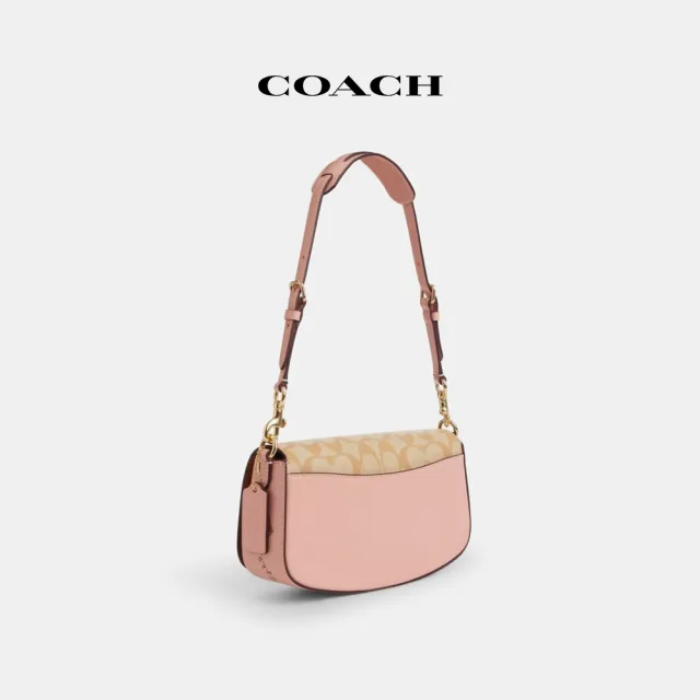 【COACH蔻馳官方直營】ANDREA經典Logo印花單肩手袋COACH X OBSERVED BY US-IM/淺卡其色 混合色(CU395)