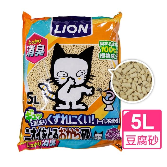 【LION 獅王】除臭貓砂 豆腐砂5L