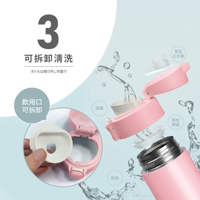 【FUJI-GRACE 日本富士雅麗】輕時尚316彈跳保溫瓶450ml(FJ-954)