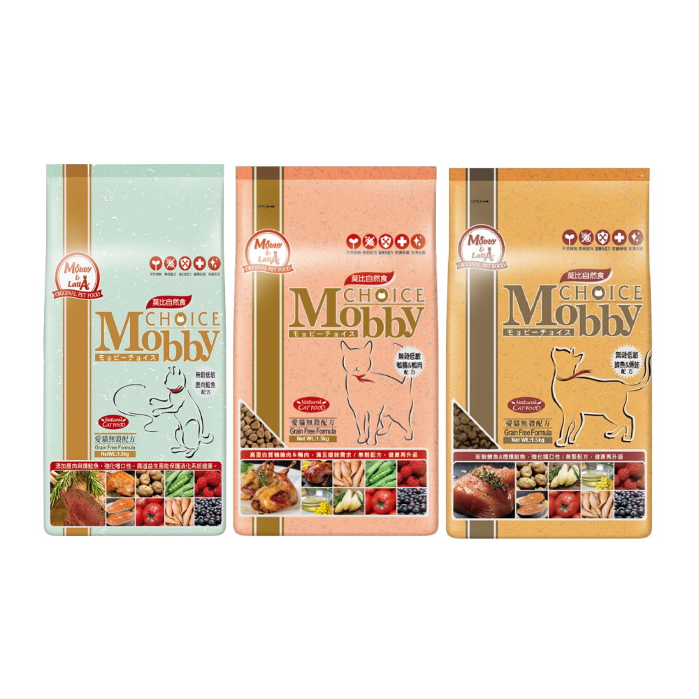 【Mobby 莫比】自然食-愛貓無穀配方 6.5kg 貓飼料、貓乾糧 