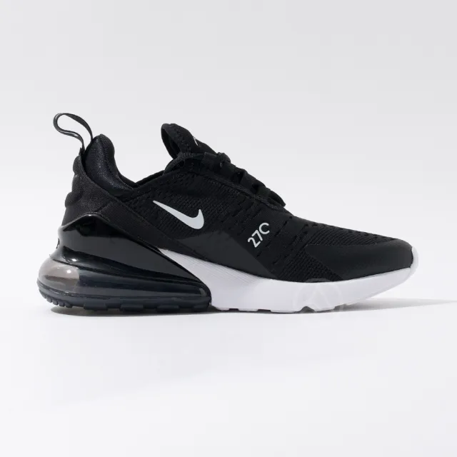 【NIKE 耐吉】Air Max 270 女鞋 黑白色 運動 休閒 慢跑鞋 低筒 襪套 氣墊 避震 球鞋 AH6789-001