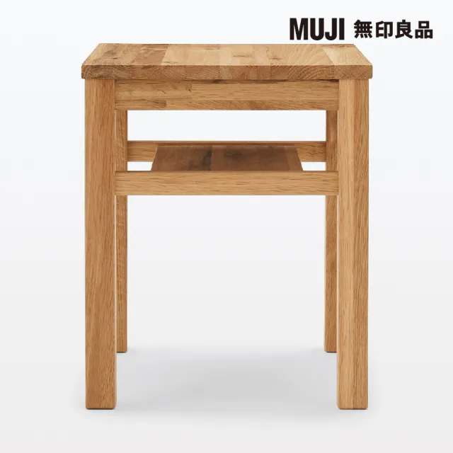 【MUJI 無印良品】節眼木製桌邊凳/板座/橡木(大型家具配送)