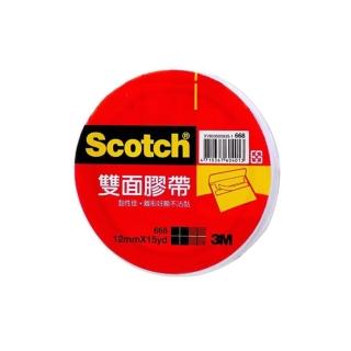 【3M】雙面膠帶 12mmx15Y 668(手作 美勞 事務 學生)