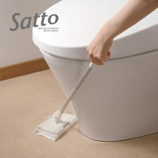 【Condor】日本山崎 Satto夾式迷你地板擦 含伸縮桿(附掛勾/迷你平板拖)