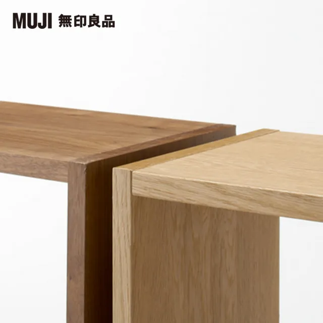 【MUJI 無印良品】自由組合層架/胡桃木/3層/寬板基本組(大型家具配送)