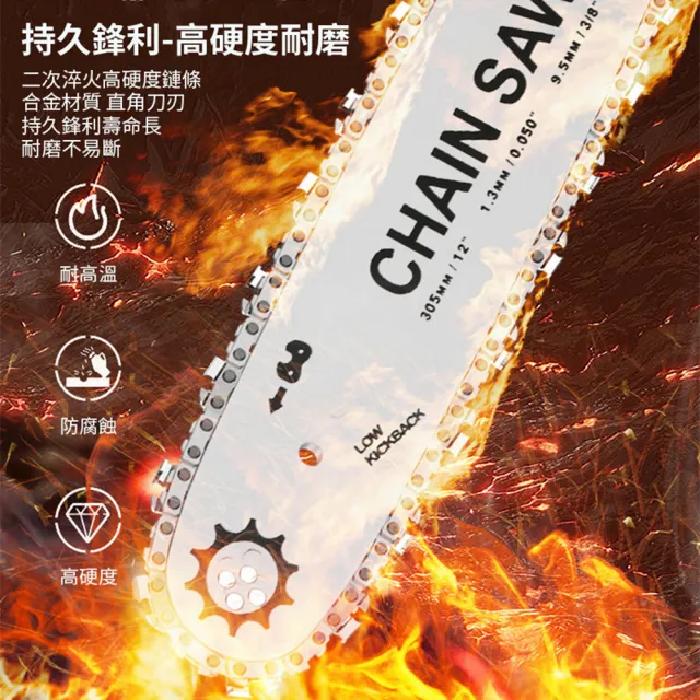 【Cang小達】電鏈鋸 12吋無刷電鏈鋸（10000M一電）全套配件+塑箱(戶外修枝/伐木/電動鋸子/鋰電鋸子)