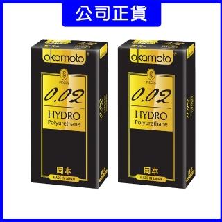 【Okamoto岡本】★002 Hydro水感勁薄保險套6入*2盒(共12入)