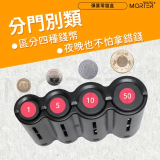 【MorTer】找錢神器 零錢盒 自動零錢盒隨身零錢盒 機車收納盒(外送員推薦 一捏就找錢)