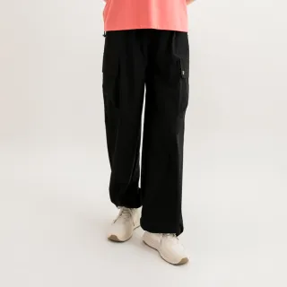 【Arnold Palmer 雨傘】女裝-休閒貼袋工裝長褲(黑色)
