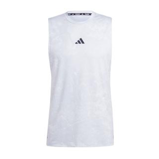 【adidas 愛迪達】Wo Pow Tank 男 背心 運動 訓練 健身 路跑 吸濕排汗 愛迪達 白(IS3843)