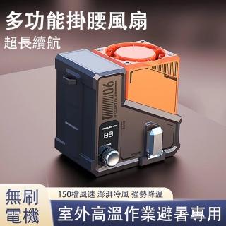 戶外多功能掛腰風扇 全身降溫(腰掛風扇 掛腰風扇 露營風扇 掛脖風扇 隨身風扇 USB風扇 工業風扇)