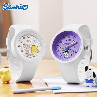 【SANRIO 三麗鷗】帕恰狗印花錶盤果凍錶帶夜光石英錶(兒童 學生 手錶)