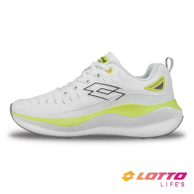 【LOTTO】女 躍彈避震路跑鞋(白/萊姆黃-LT4AWR8034)