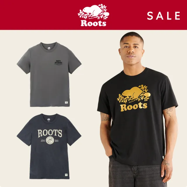 【Roots】男女款-精選Roots 經典海狸圖案logo短袖T恤(多款可選)
