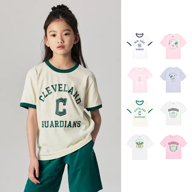 【MLB】童裝 涼感/速乾短袖T恤 Varsity/LIKE/Green Play系列 洋基/紅襪/道奇/守護者/馬林魚隊(多款任選)