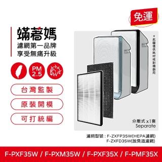 【著媽】HEPA+方格脫臭濾網/一套(適用 國際牌 空氣清淨機 F-PXM35W F-PXF35W F-ZXMP35W F-ZXFD35)