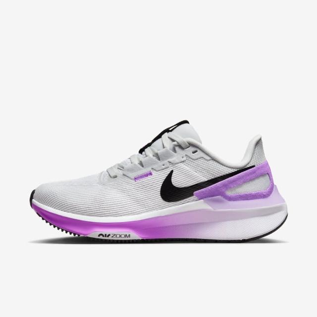 【NIKE 耐吉】W Air Zoom Structure 25 女 慢跑鞋 路跑 支撐 緩震 灰 紫(DJ7884-100)