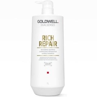 【GOLDWELL 歌薇】水感洗髮精1000ml-毛躁及受損髮質適用(平輸商品)