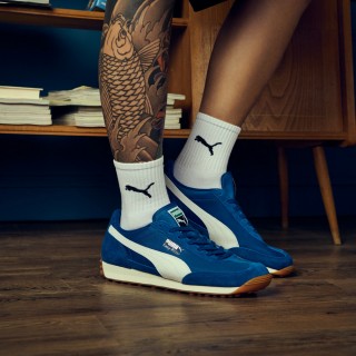 【PUMA】Easy Rider Vintage 男 寶藍色 復古 麂皮 穿搭 休閒鞋 瘦子廣告款(39902809 ∞)