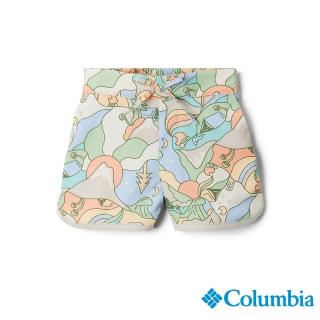 【Columbia 哥倫比亞】女童款-Sandy Shores防曬UPF50快排短褲-印花色(UAG00150Q/IS)