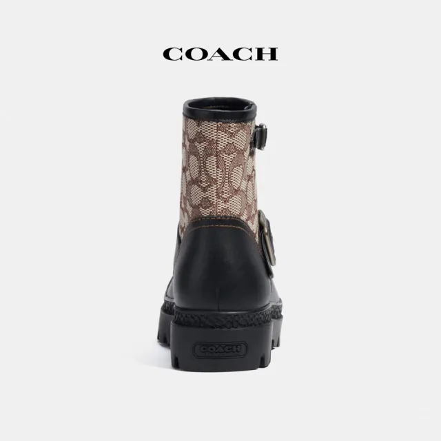 【COACH蔻馳官方直營】經典LogoMOTO靴-黑色(CH061)