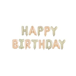 【珠友】鋁箔奶油HAPPYBIRTHDAY氣球(浪漫歡樂場景裝飾/情人節婚禮喜宴紀念日場合佈置/裝飾)