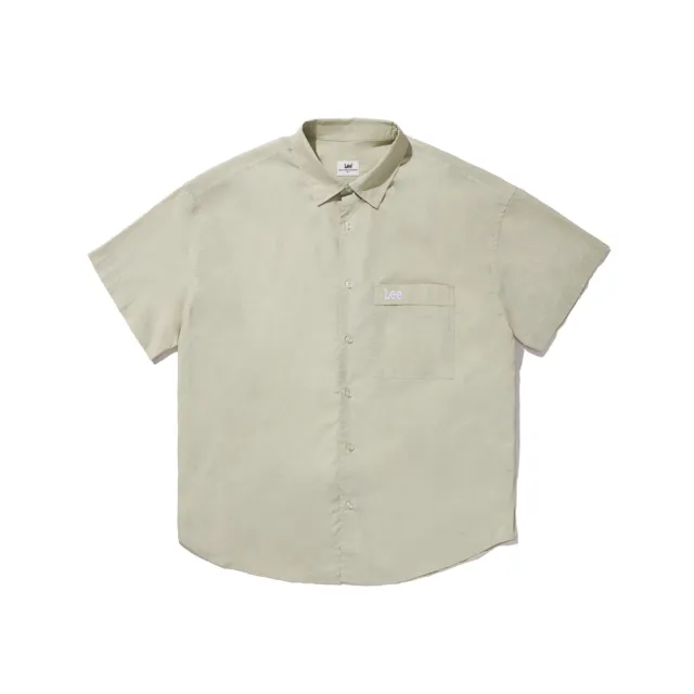 【Lee 官方旗艦】男裝 短袖襯衫 / 純色薄棉 左胸口袋 共3色 季節性版型(LB405004)