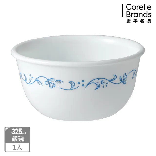 【CorelleBrands 康寧餐具】鄉野藍325ml中式碗