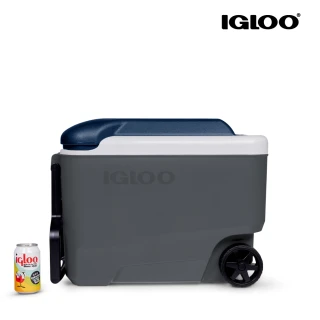 【IGLOO】MAXCOLD 系列五日鮮 40QT 拉桿冰桶 34226(保鮮 保冷 露營 戶外 保冰 冰桶)
