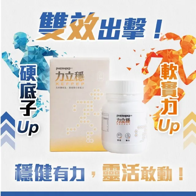 【中化健康生技】力立穩120錠×2盒禮盒組｜靈活穩健×一錠雙效(送禮首選/蛋奶素/穩健順行克弗爾胜肽)