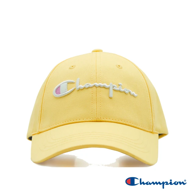 Champion 官方直營-刺繡LOGO棒球帽-童(淺黃色)