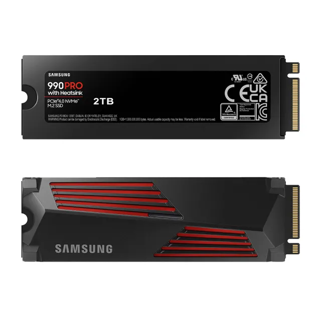 【SAMSUNG 三星】990 PRO 2TB M.2 2280 PCIe 4.0 ssd固態硬碟 MZ-V9P2T0CW *含散熱片 讀7450M/寫6900M(PS5)