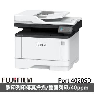 【FUJIFILM 富士軟片】ApeosPort 4020SD A4黑白雷射多功能事務複合印表機(影印/列印/傳真/掃描/雙面列印)