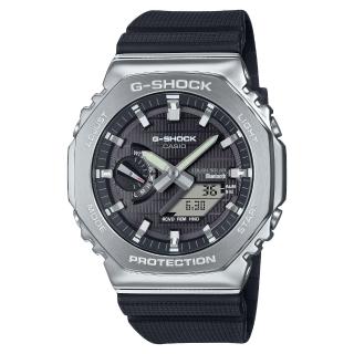 【CASIO 卡西歐】G-SHOCK金屬藍芽雙顯錶(GBM-2100-1A)