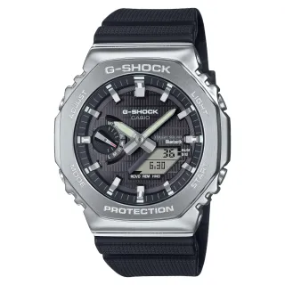 【CASIO 卡西歐】G-SHOCK金屬藍芽雙顯錶(GBM-2100-1A)