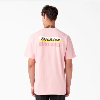 【Dickies】BCA 聯名－男女款石英粉純棉背面品牌印花短袖T恤｜DK012220H11