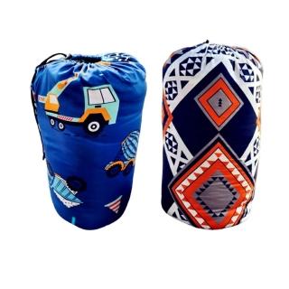 【May Shop】兩入 卡通 民族風信封睡袋成人戶外旅行秋冬四季保暖室內露營睡袋(兩入一組)