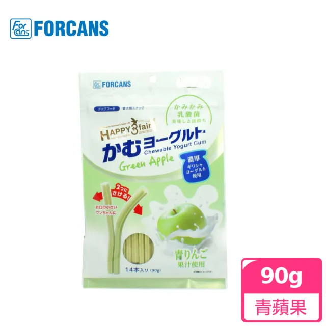 【FORCANS】HAPPY水果優格潔牙棒 90g 多種口味(零食 耐咬 潔牙 口腔保健)