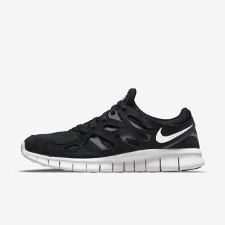 【NIKE 耐吉】Free Run 2 男 慢跑鞋 運動 路跑 赤足 襪套 緩震 柔軟 舒適 黑白(537732-004)