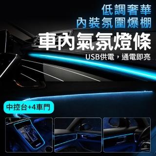 【職人生活網】185-CAL5B 汽車LED裝飾燈條 車用USB氣氛燈 螢光燈 氛圍燈汽車 腳底氣氛燈(led隙縫條 冷光線)
