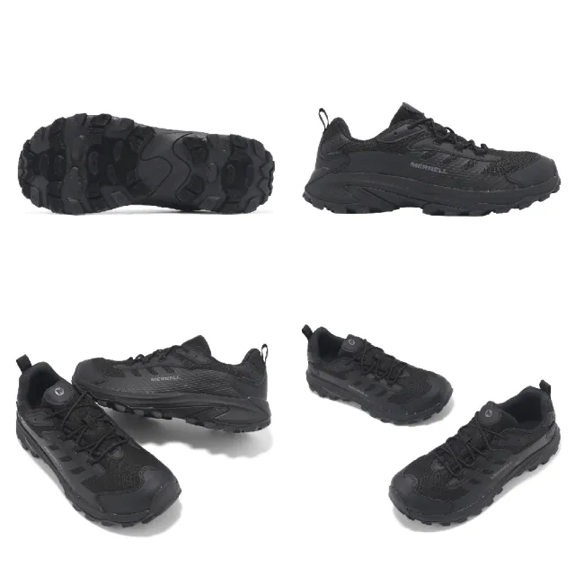 【MERRELL】戶外鞋 Moab Speed 2 Low WP 大童 女鞋 黑 防水鞋面 抓地 全黑 運動鞋(MK267913)