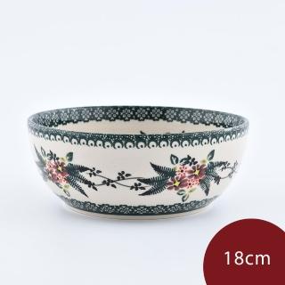 【美學生活 波蘭陶】波蘭陶 Cerraf 沙拉碗 18cm 波蘭手工製 飯碗 湯碗(碧綠幽然系列)